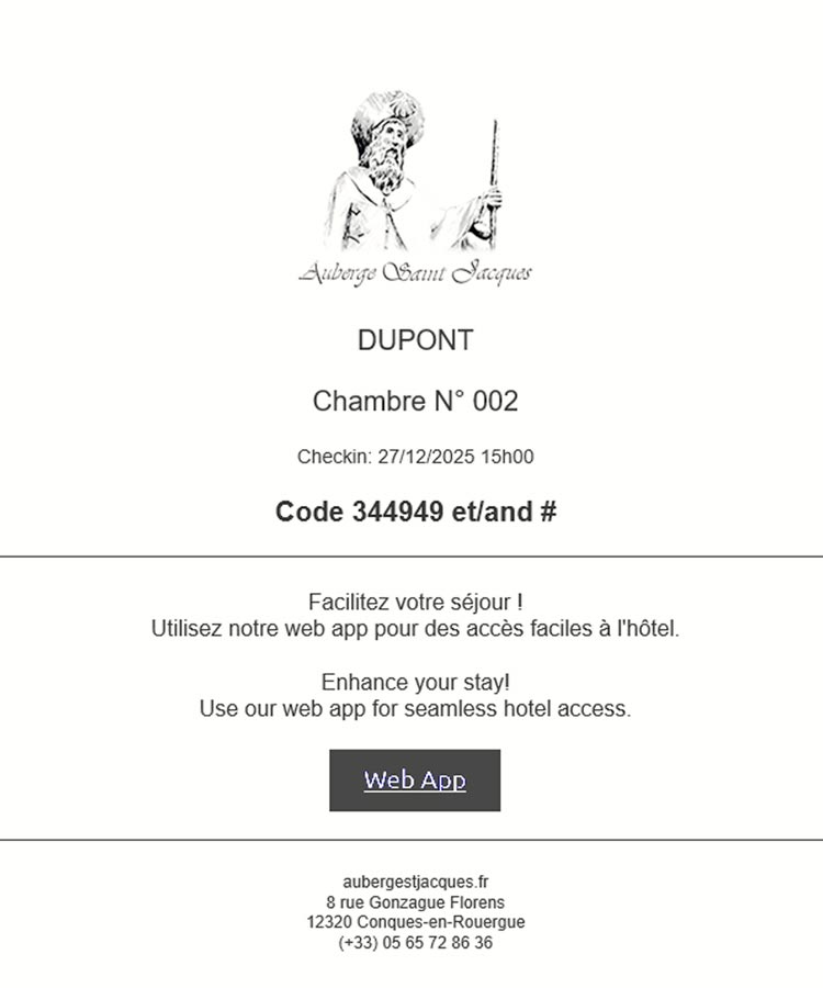 Ouvrez votre email d'accès