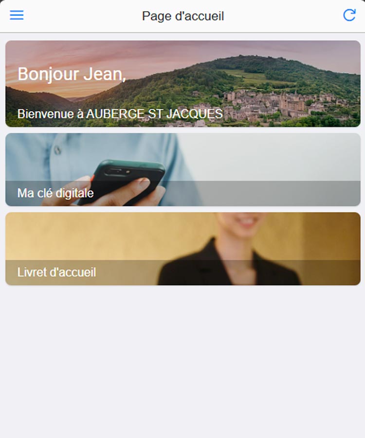 Ecran d'accueil